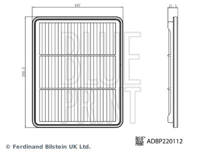 ADBP220112 BLUE PRINT Воздушный фильтр