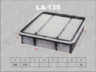 LA135 LYNXauto Воздушный фильтр