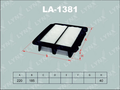 LA1381 LYNXauto Воздушный фильтр