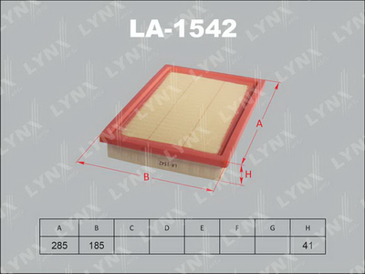 LA1542 LYNXauto Воздушный фильтр