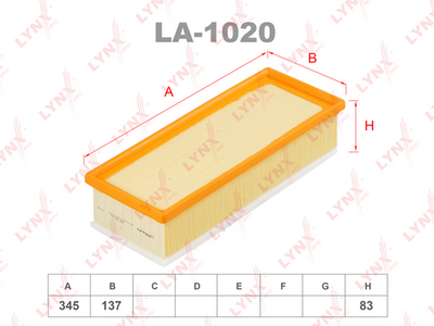 LA1020 LYNXauto Воздушный фильтр