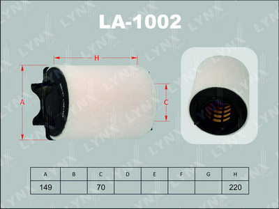 LA1002 LYNXauto Воздушный фильтр