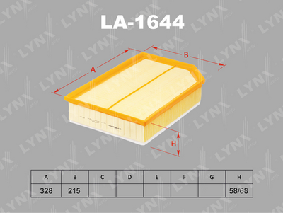 LA1644 LYNXauto Воздушный фильтр