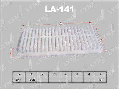 LA141 LYNXauto Воздушный фильтр