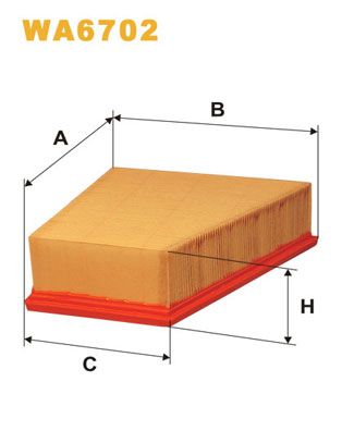 WA6702 WIX FILTERS Воздушный фильтр