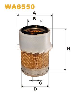 WA6550 WIX FILTERS Воздушный фильтр