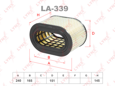 LA339 LYNXauto Воздушный фильтр