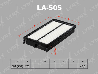 LA505 LYNXauto Воздушный фильтр