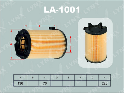 LA1001 LYNXauto Воздушный фильтр