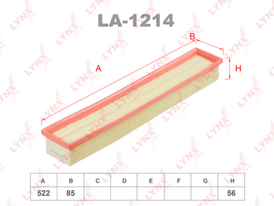 LA1214 LYNXauto Воздушный фильтр