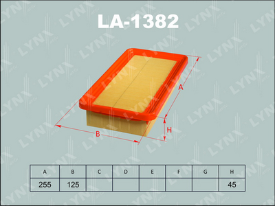 LA1382 LYNXauto Воздушный фильтр