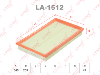 LA1512 LYNXauto Воздушный фильтр