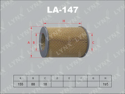 LA147 LYNXauto Воздушный фильтр