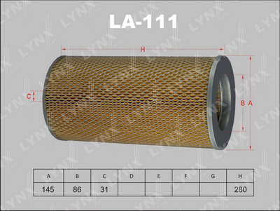 LA111 LYNXauto Воздушный фильтр