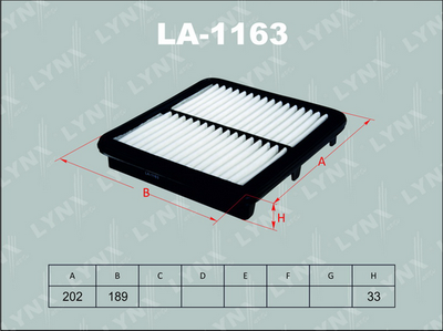 LA1163 LYNXauto Воздушный фильтр