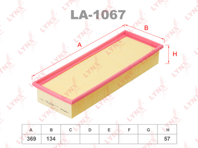 LA1067 LYNXauto Воздушный фильтр