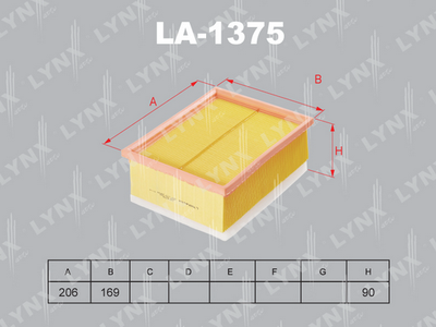 LA1375 LYNXauto Воздушный фильтр