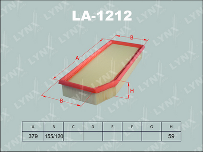 LA1212 LYNXauto Воздушный фильтр