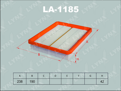 LA1185 LYNXauto Воздушный фильтр