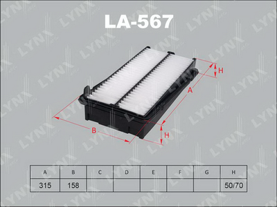 LA567 LYNXauto Воздушный фильтр