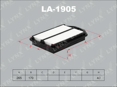 LA1905 LYNXauto Воздушный фильтр