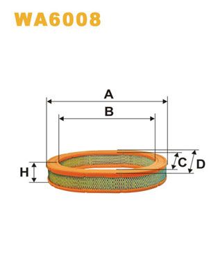 WA6008 WIX FILTERS Воздушный фильтр