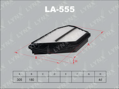 LA555 LYNXauto Воздушный фильтр
