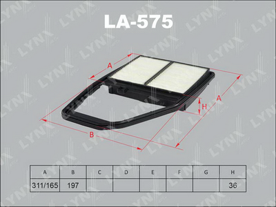 LA575 LYNXauto Воздушный фильтр