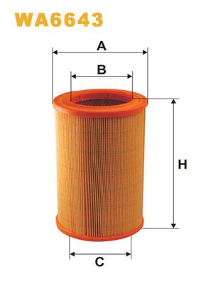 WA6643 WIX FILTERS Воздушный фильтр