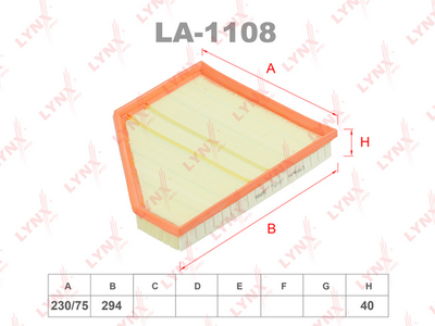 LA1108 LYNXauto Воздушный фильтр