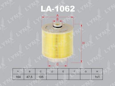 LA1062 LYNXauto Воздушный фильтр