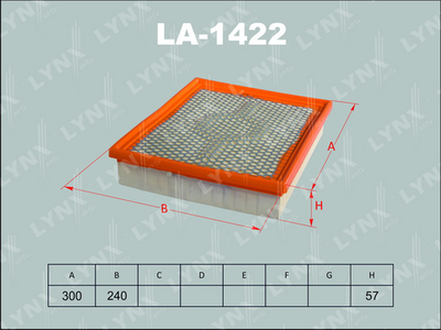 LA1422 LYNXauto Воздушный фильтр