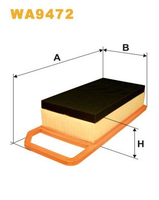 WA9472 WIX FILTERS Воздушный фильтр