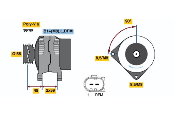 BOSCH 0 124 325 003 Генератор