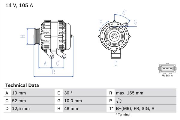 BOSCH 0 986 080 440 Генератор