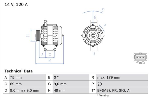 BOSCH 0 986 081 700 Генератор