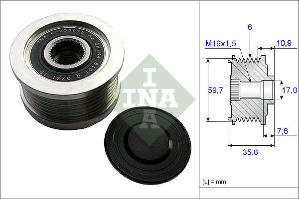 INA 535 0046 10 Механизм свободного хода генератора