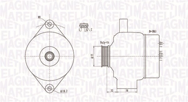 MAGNETI MARELLI 063731803010 Генератор