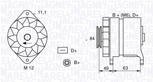 MAGNETI MARELLI 063321044010 Генератор