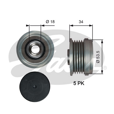 GATES OAP7202 Механизм свободного хода генератора DriveAlign®