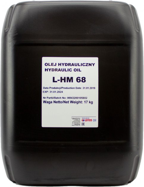 Масло гидравлическое Lotos Hydraulic Oil L-HM 68 17 кг