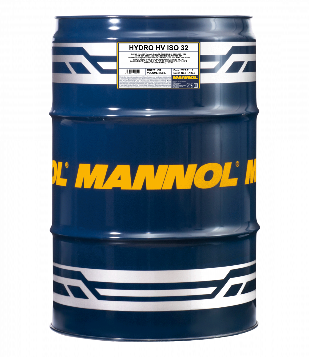 Масло гидравлическое Mannol Hydro HV ISO 32 208 л