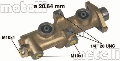 050133 METELLI Главный тормозной цилиндр