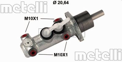 050853 METELLI Главный тормозной цилиндр