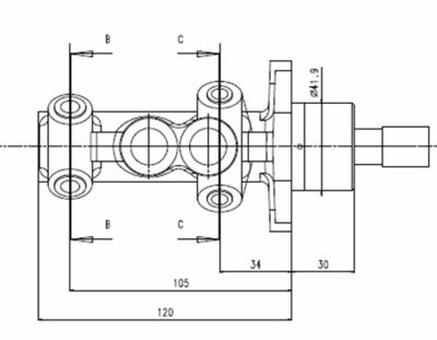 VMC174 MOTAQUIP Главный тормозной цилиндр