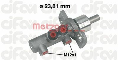 202260 METZGER Главный тормозной цилиндр
