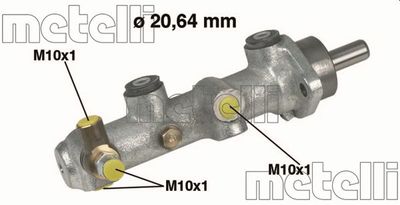 050154 METELLI Главный тормозной цилиндр