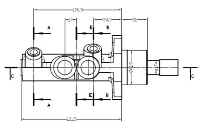 VMC226 MOTAQUIP Главный тормозной цилиндр