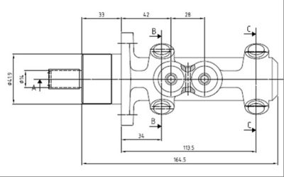 VMC205 MOTAQUIP Главный тормозной цилиндр