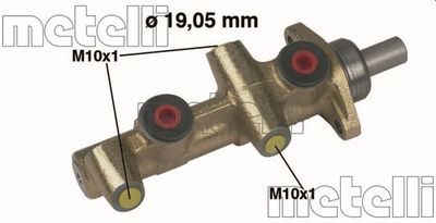 050138 METELLI Главный тормозной цилиндр